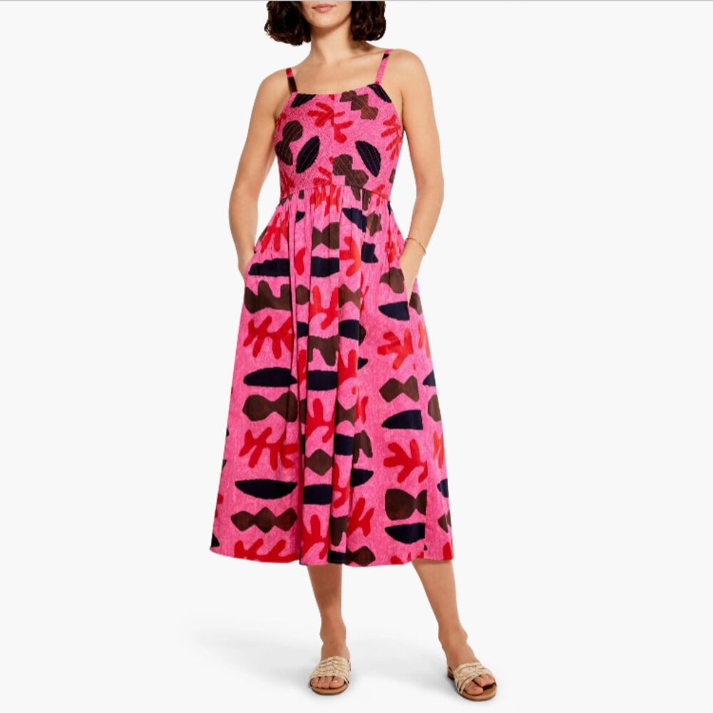 Nic+Zoe Cutout Crush Fit & Flare Midi Dress